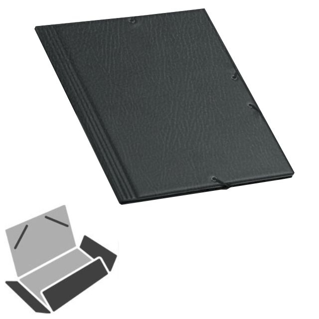 carpeta gomas plastico pvc solapas folio piel