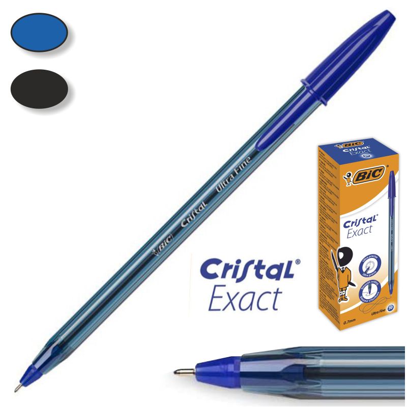 Boligrafo bic cristal ultrafine punta forma aguja 0,7 mm azul