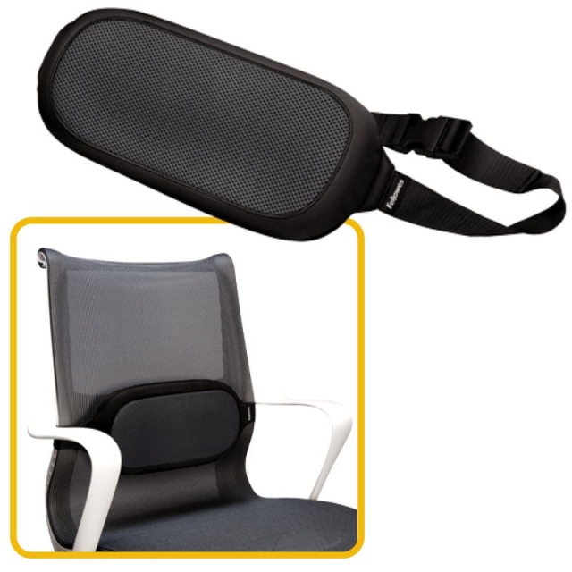 Basics Cojín rectangular de espuma viscoelástica para silla de  escritorio de oficina, color negro