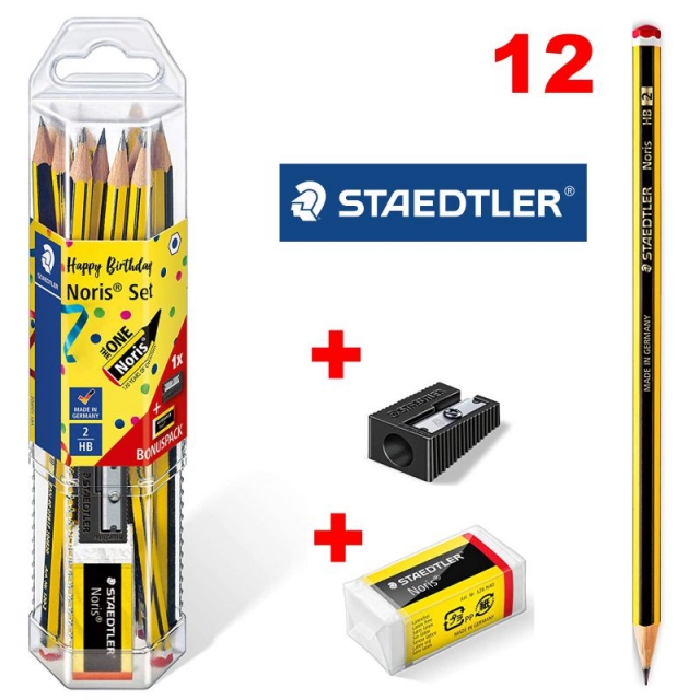Staedtler Pack aniversario, 12 lápices + goma + sacapuntas