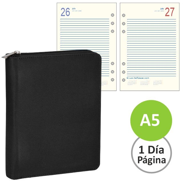 Comprar Agenda cremallera Tarento anillas, recargable da pgina 25