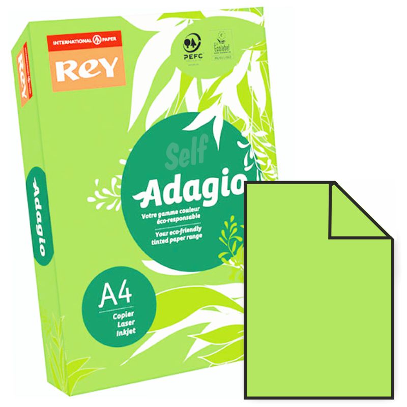 Adagio Rey Papel Verde Fluorescente Din A4 500 Hojas Mercamaterial