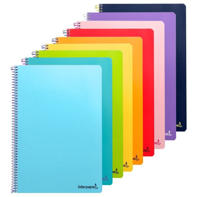 cuaderno espiral liderpapel f smart tapa blanda 8