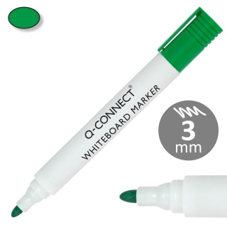 Rotulador para pizarra blanca, borrable, verde,  Q-connect KF26009