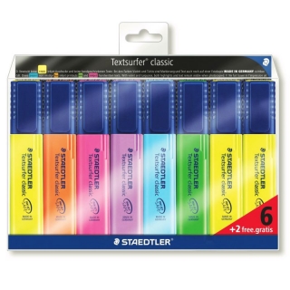Fluorescentes Staedtler Textsurfer Paquete de 6+2  364AWP8