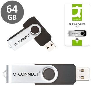 Memoria USB 64 GB Gigas, Pendrive,  Q-connect KF41514
