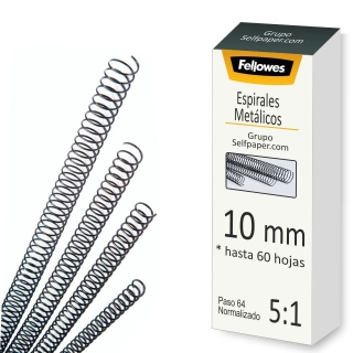 Espirales metlicas Fellowes 10 mm para  5110301