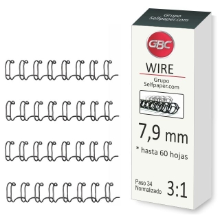 Espirales dobles Wires para encuadernar, 7,9  Gbc RG810510