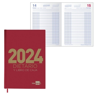Agenda dietario 2024 cuartilla, medio folio,  Liderpapel 167113