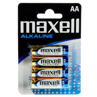 Maxel, Pilas LR6 aa, alcalinas, Pack  Maxell LR06-B4-MXL