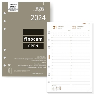 Finocam Open R598, Recambio Agenda 6  R598-2024