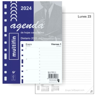 Agenda tamaño folio Din A4 Semana vista 2024, Corfu