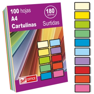 Cartulinas 10 colores surtidos Din A4  Liderpapel CT04