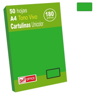 Cartulinas Din A4 Folio verde billar,  Self-office 30099