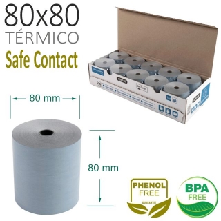 Rollos de papel trmico 80x80 Safe  Exacompta 43918E
